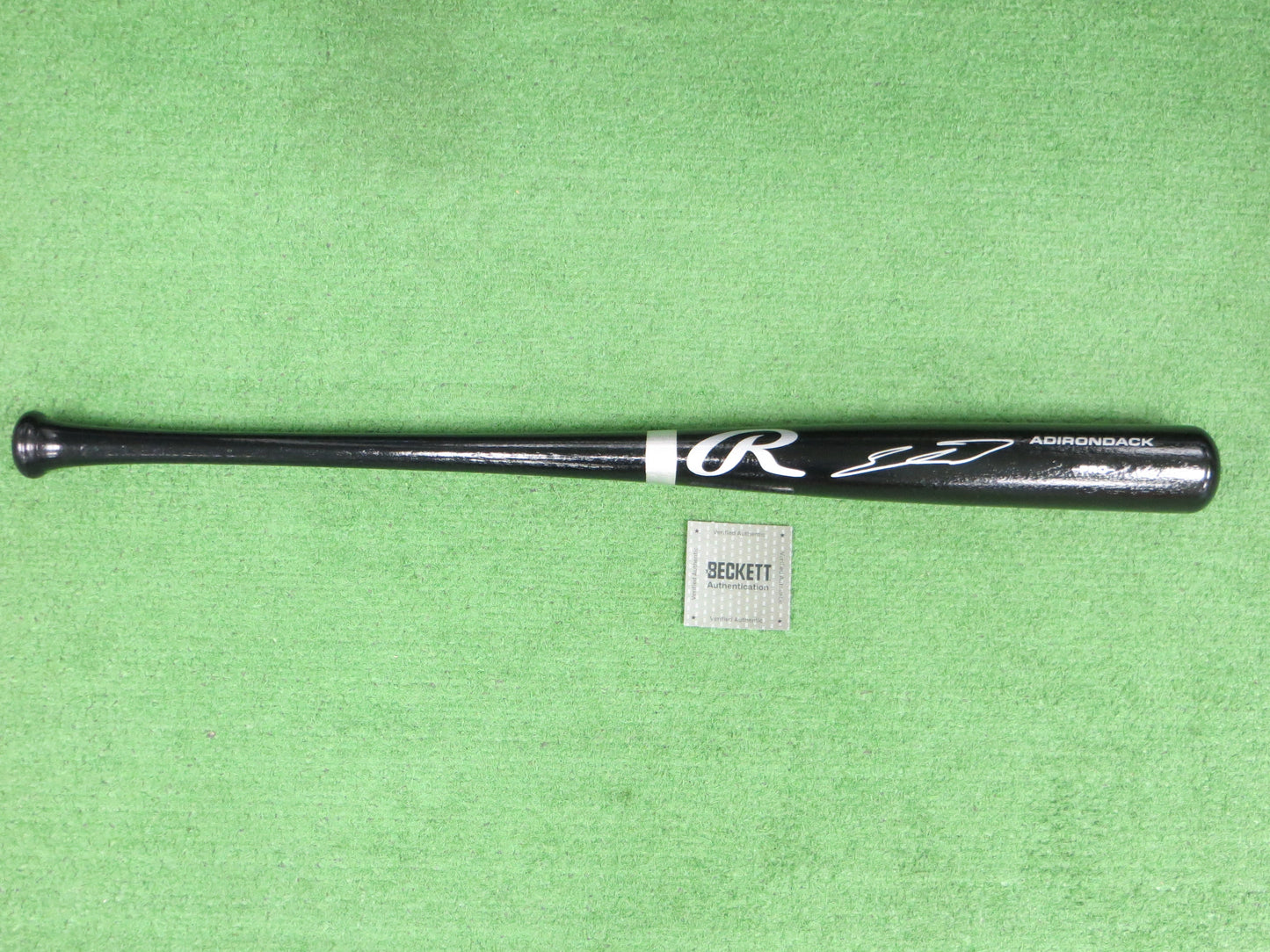 SEBASTIAN WALCOTT TEXAS RANGERS SIGNED BLACK RAWLINGS BASEBALL BAT BAS