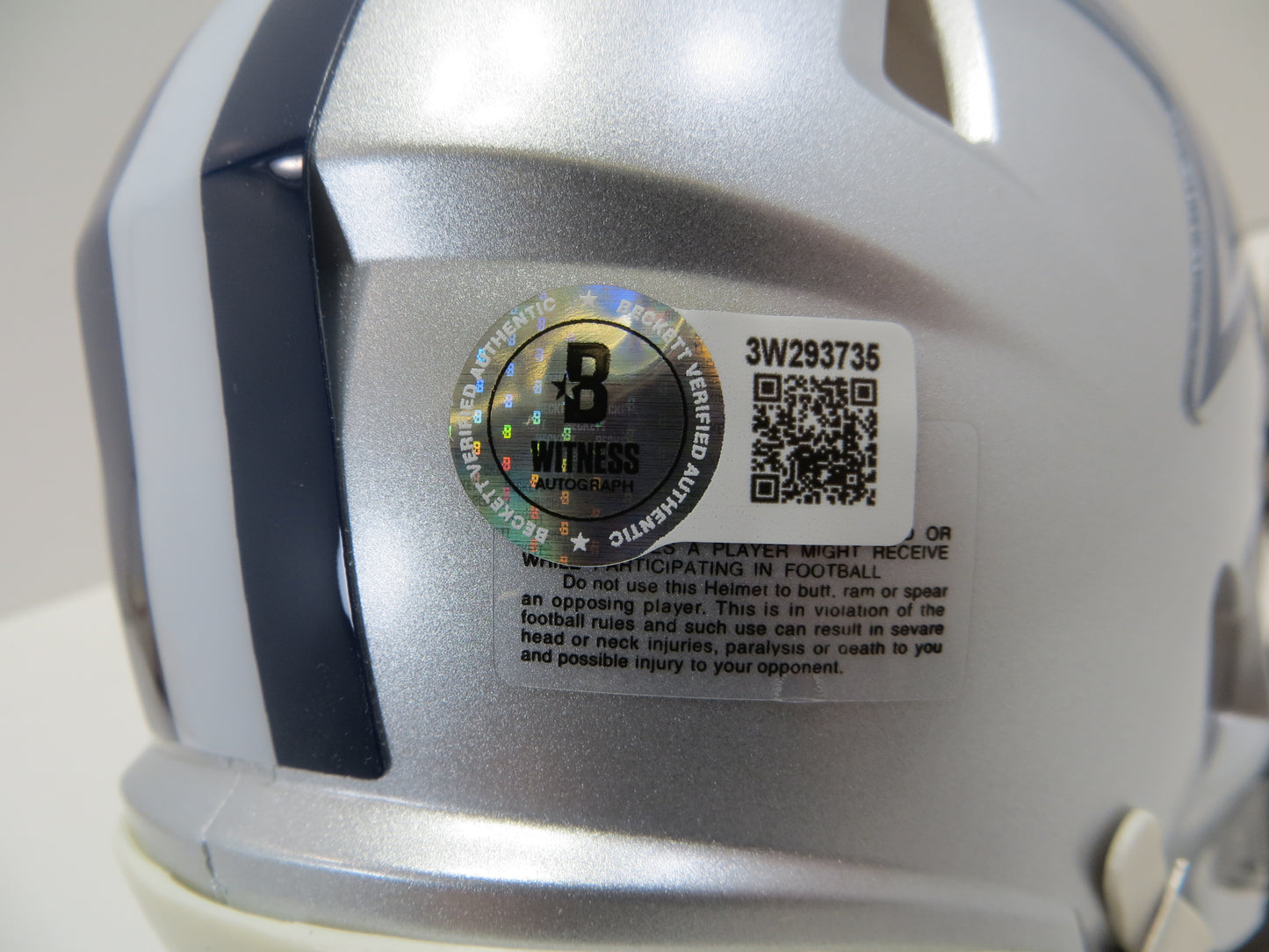 DANNY WHITE SIGNED DALLAS COWBOYS MINI HELMET ARIZONA STATE BAS COA