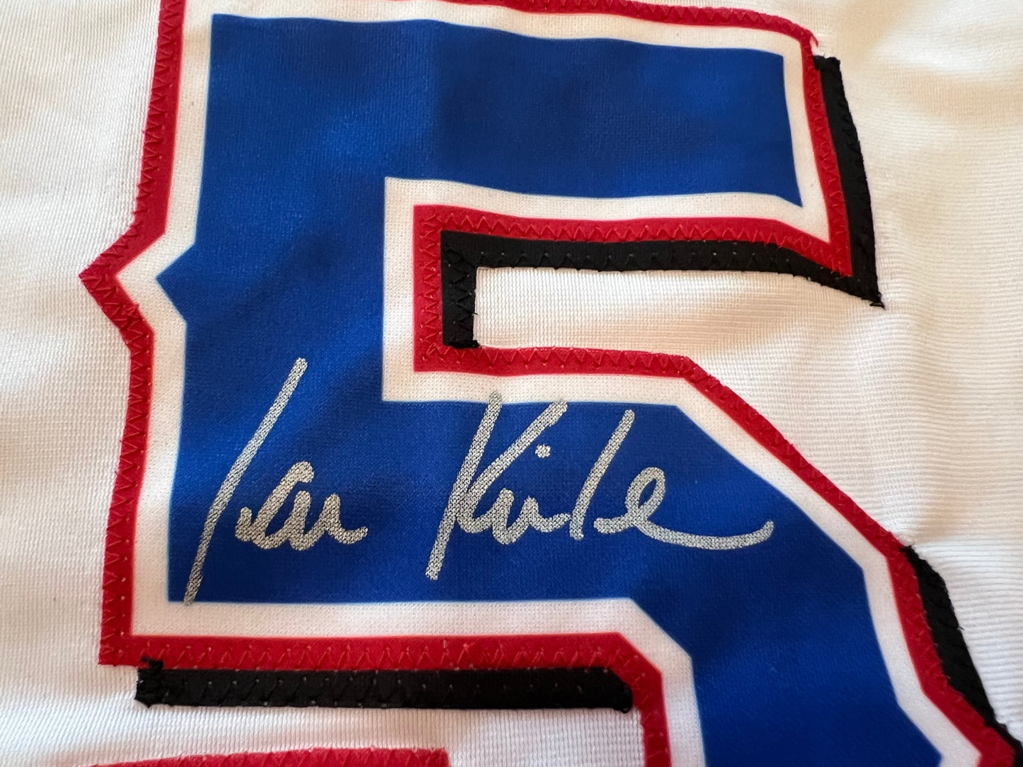 IAN KINSLER TEXAS RANGERS SIGNED WHITE JERSEY BAS COA