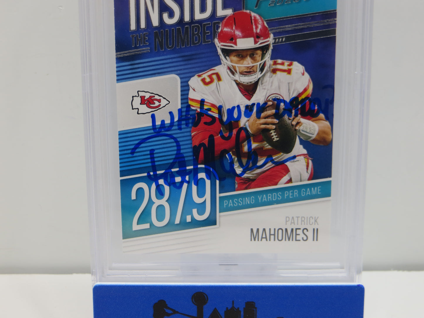 PAT MAHOMES SR SIGNED 2020 Prestige InsidetheNumbers BGS BAS SLAB w/Who'sYourDaddy AUTO 10