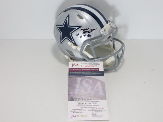 MEL RENFRO DALLAS COWBOYS SIGNED Mini Helmet w/HOF 06 JSA COA