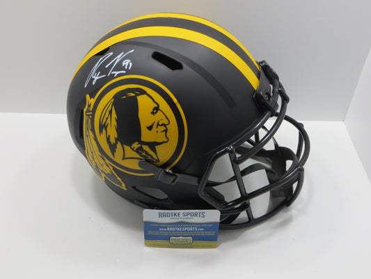 RYAN KERRIGAN SIGNED WASHINGTON REDSKINS COMMANDERS F/S HELMET ECLIPSE