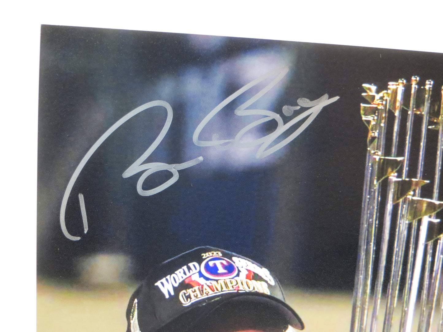 BRUCE BOCHY Texas Rangers SIGNED World Champs 8x10 PHOTO Giants Padres JSA COA