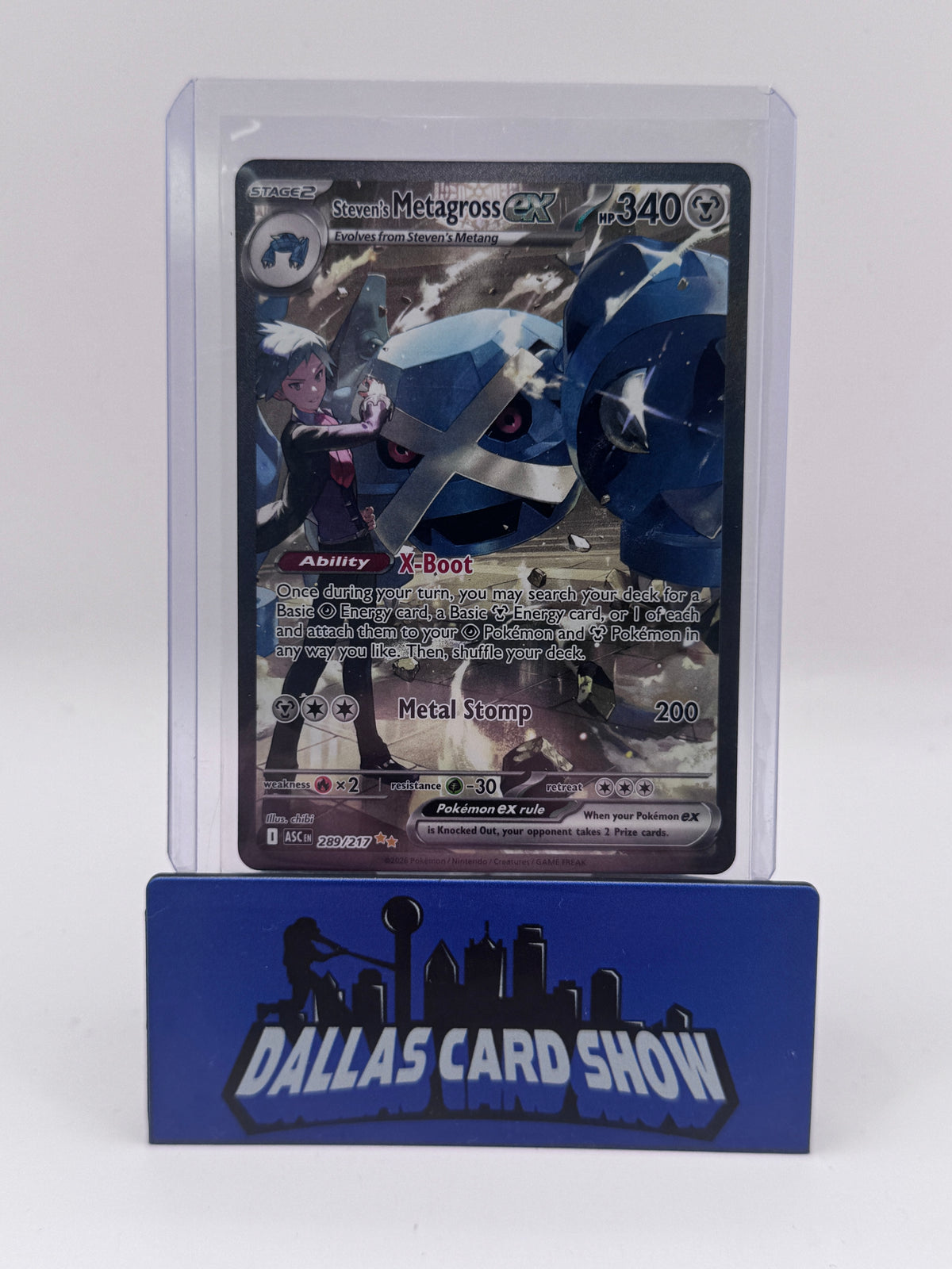 2026 Pokemon - Steven's Metagross ex (SIR) - 289/217 Ascended Heroes NM