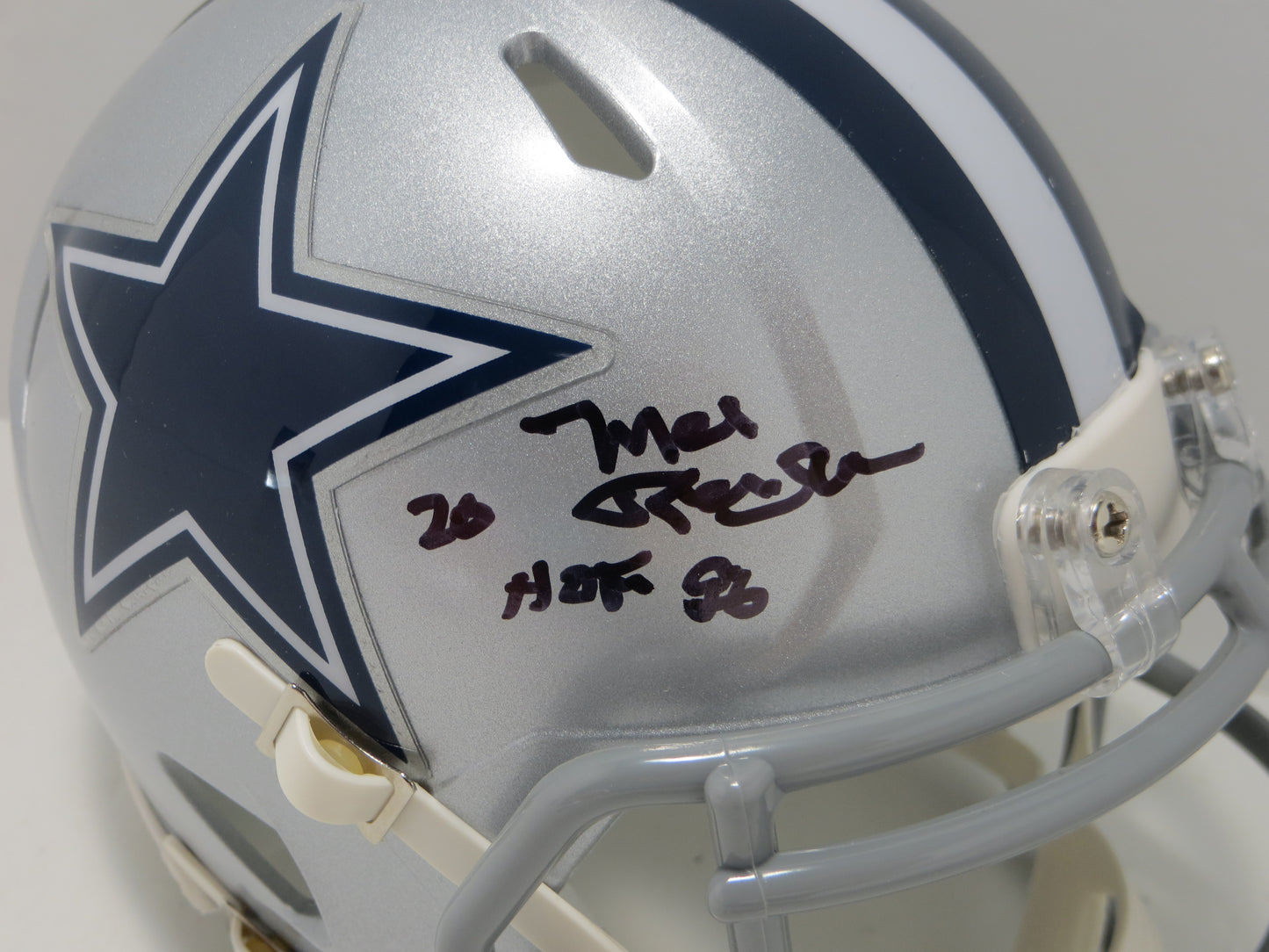 MEL RENFRO DALLAS COWBOYS SIGNED Mini Helmet w/HOF 06 JSA COA