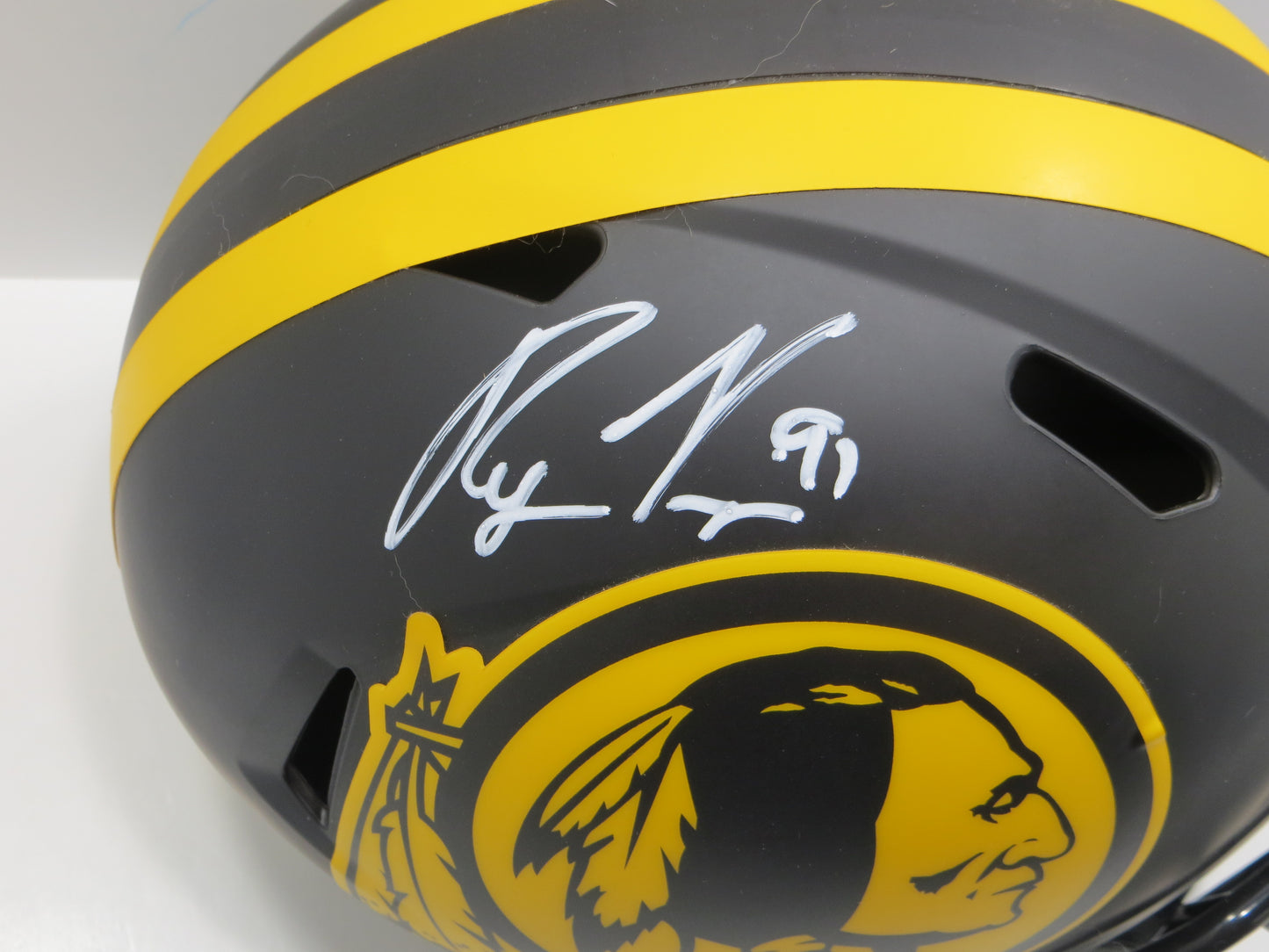 RYAN KERRIGAN SIGNED WASHINGTON REDSKINS COMMANDERS F/S HELMET ECLIPSE