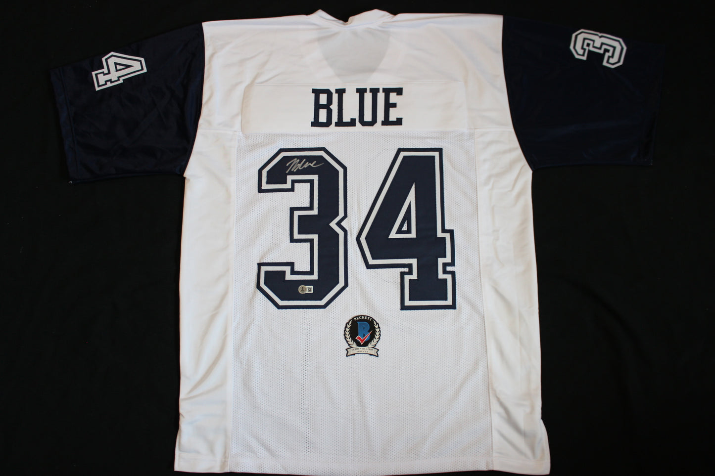 JAYDON BLUE DALLAS COWBOYS SIGNED ALT FOOTBALL JERSEY UT Longhorns BAS COA
