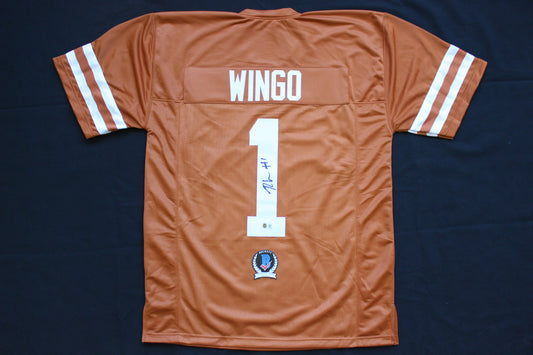 RYAN WINGO TEXAS UT LONGHORNS SIGNED BURNT ORANGE JERSEY BAS COA