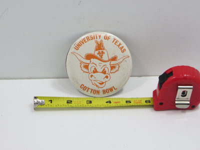 UNIVERSITY OF TEXAS LONGHORNS Vintage Button Pin NCAA COTTON BOWL CLASSIC