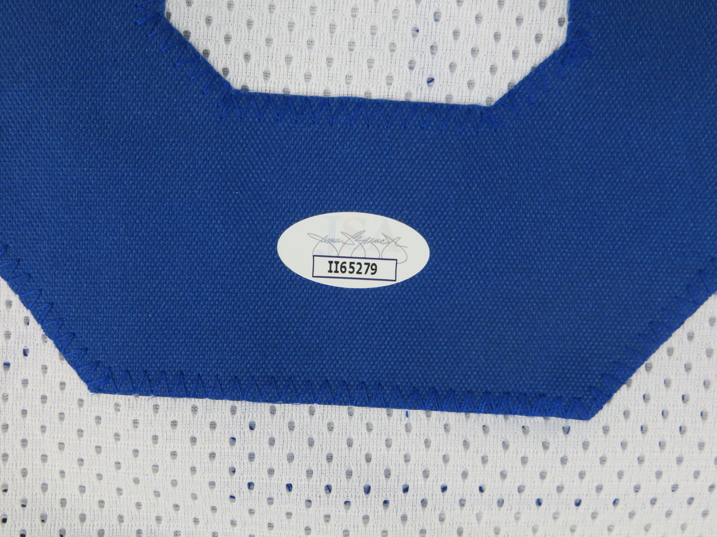 VINCE FERRAGAMO LA Los Angeles Rams SIGNED JERSEY Bills JSA COA