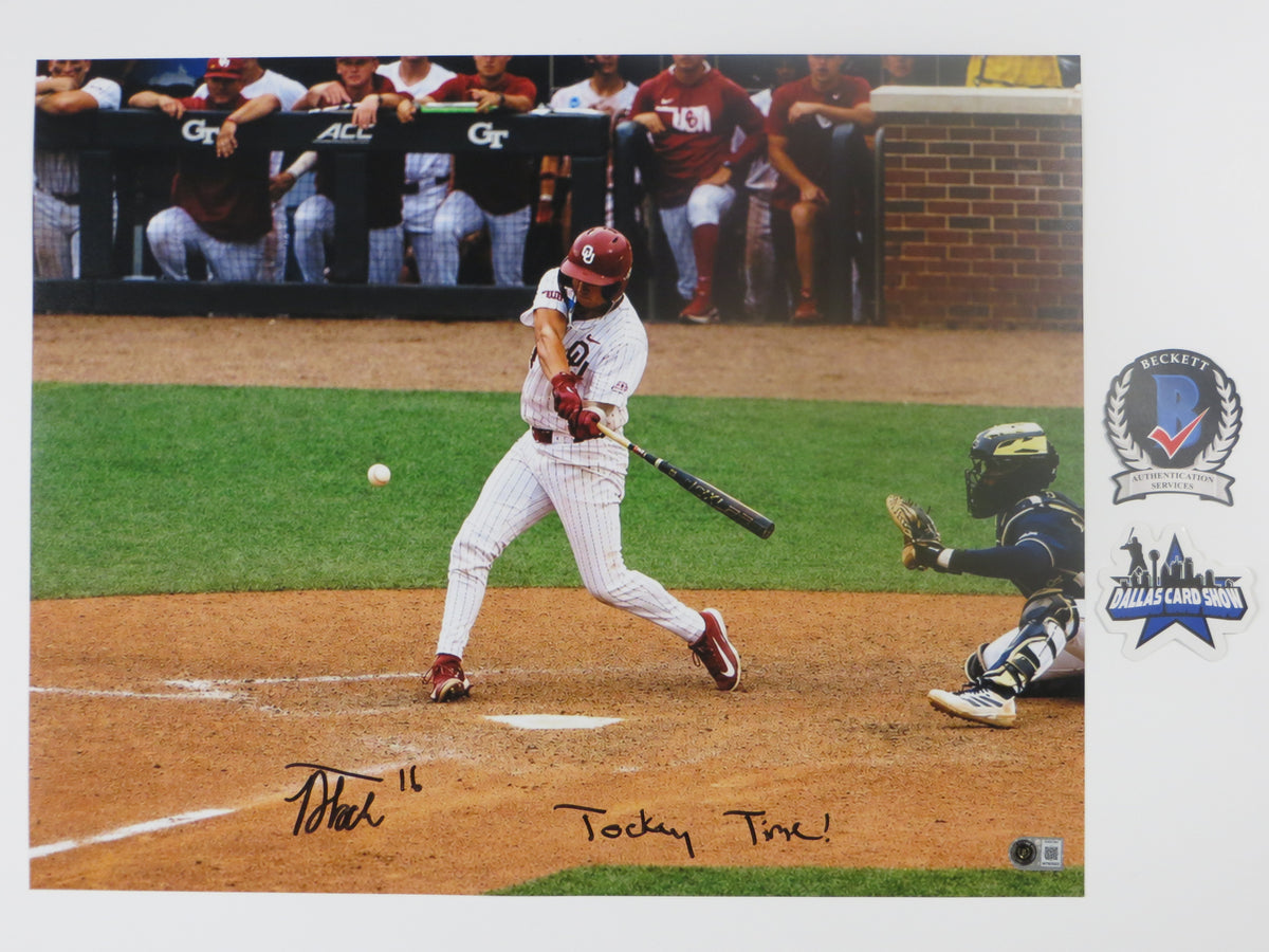 DAYTON TOCKEY OKLAHOMA OU SOONERS SIGNED 16x20 W/TockeyTime BAS