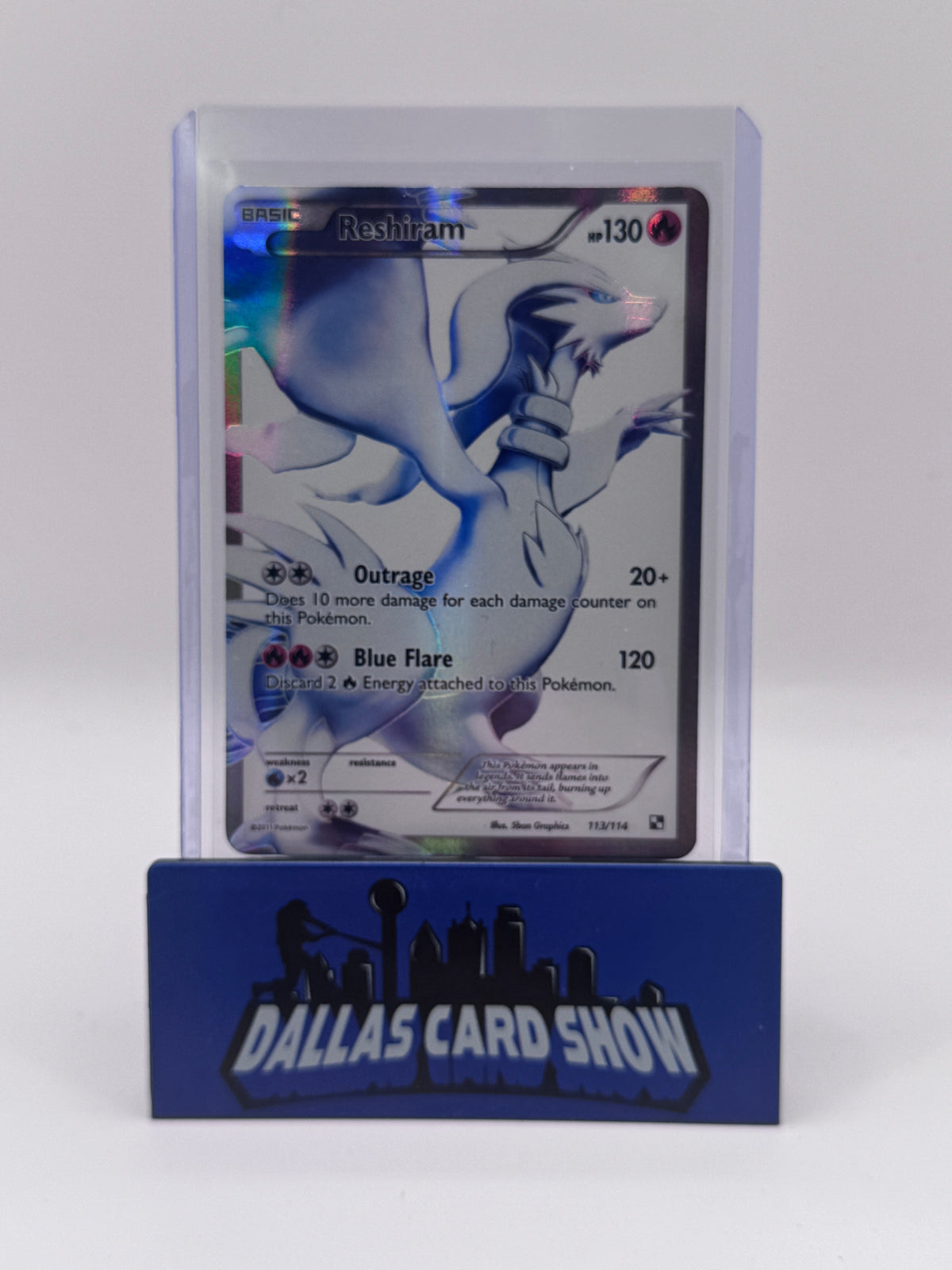 2011 Pokemon - Reshiram (Full Art) - 113/114 Black & White Base Set NM