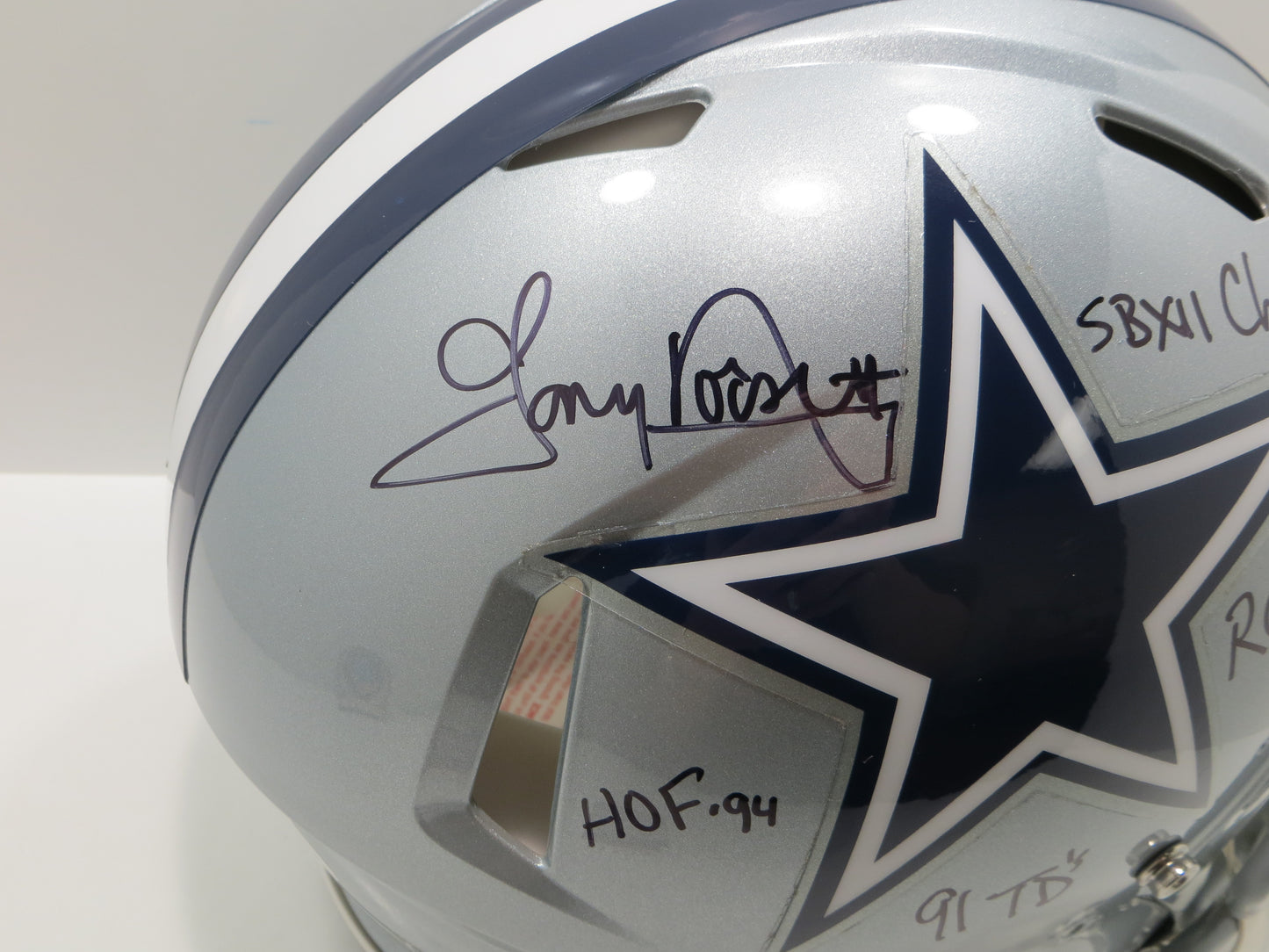 TONY DORSETT SIGNED DALLAS COWBOYS RIDDELL F/S Authentic HELMET w/4 INSCs JSA