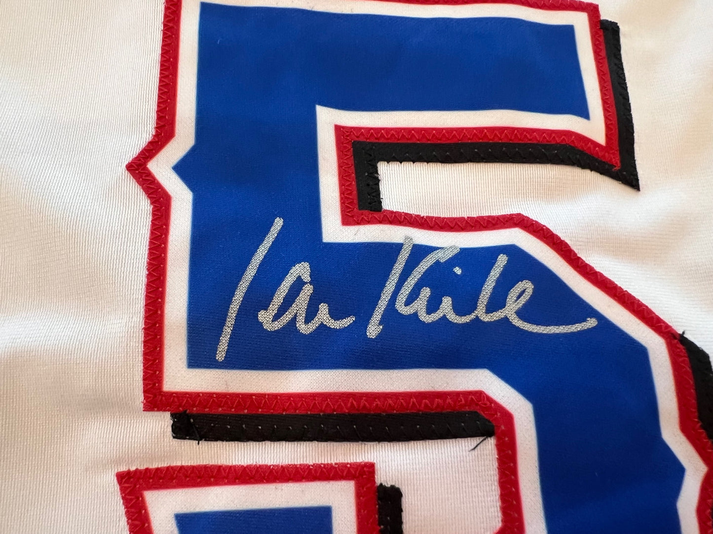 IAN KINSLER TEXAS RANGERS SIGNED WHITE JERSEY BAS COA