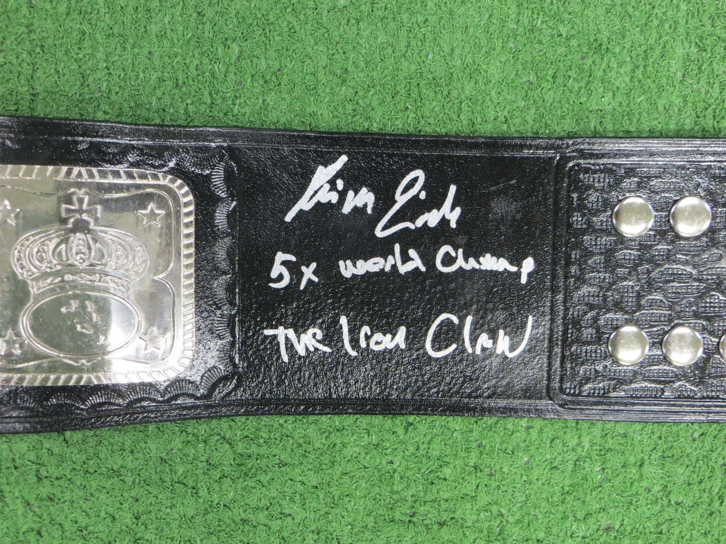 KEVIN VON ERICH SIGNED AMERICAN WORLD HEAVYWEIGHT CHAMPION BELT wINSCs BAS