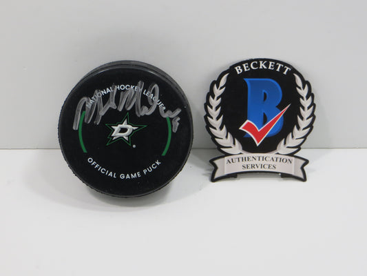 MIKE MODANO DALLAS STARS SIGNED AUTHENTIC OFFICIAL HOCKEY PUCK BAS COA