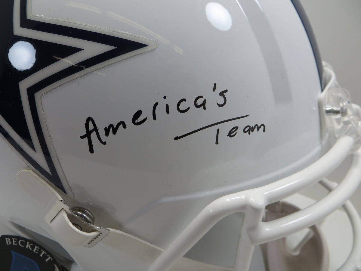 QUINNEN WILLIAMS DALLAS COWBOYS SIGNED Riddell SPEED FULL SIZE HELMET w/AmericasTeam BAS