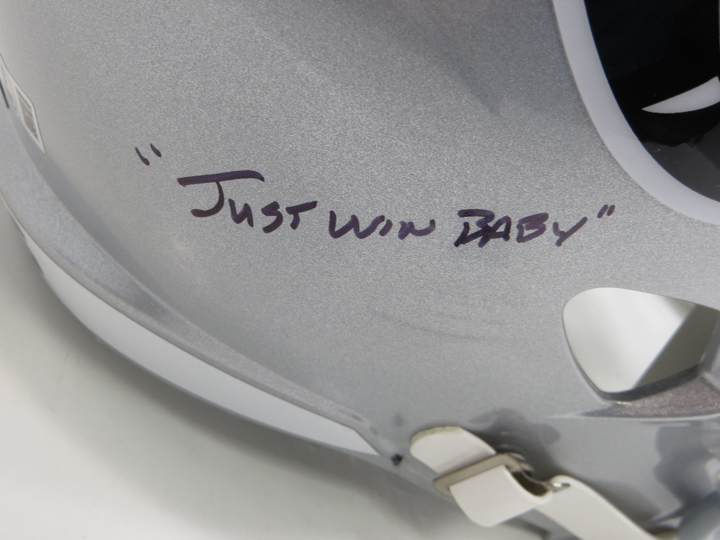 FRED BILETNIKOFF OAKLAND RAIDERS SIGNED RIDDELL FULL SIZE HELMET w/8 INSC BAS