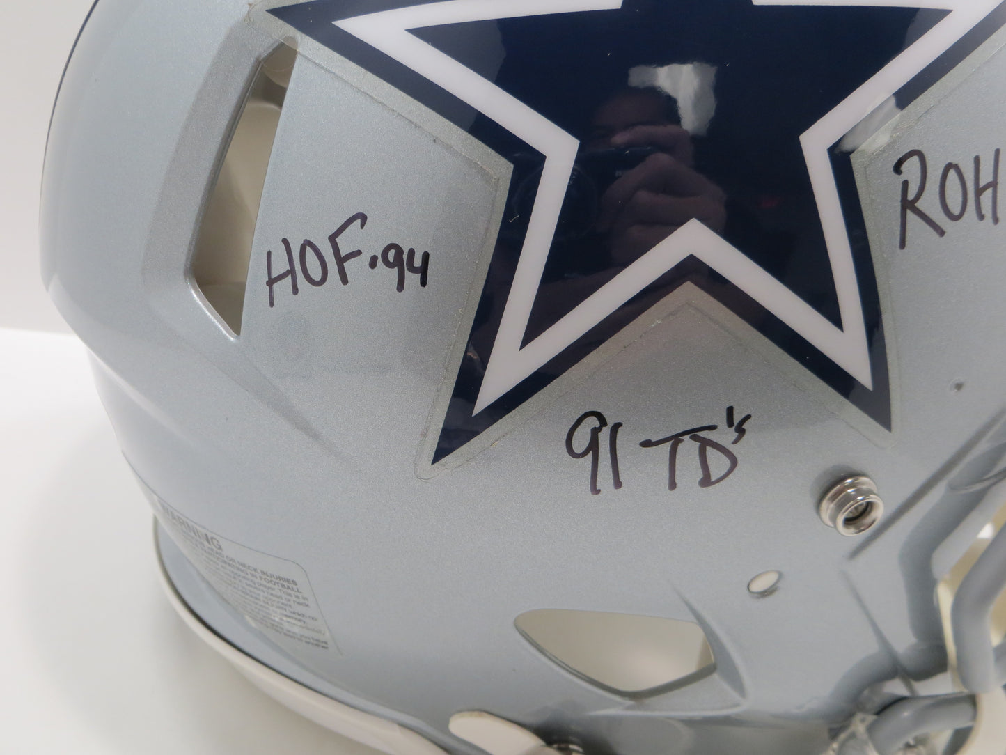 TONY DORSETT SIGNED DALLAS COWBOYS RIDDELL F/S Authentic HELMET w/4 INSCs JSA