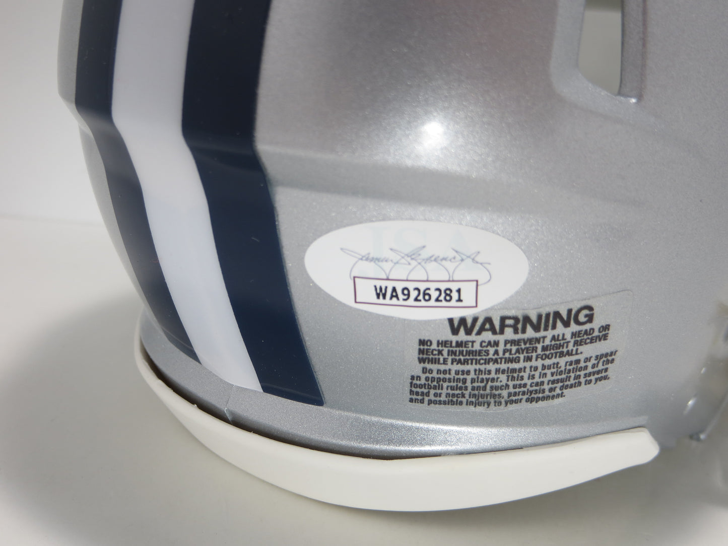 MEL RENFRO DALLAS COWBOYS SIGNED Mini Helmet w/HOF 06 JSA COA