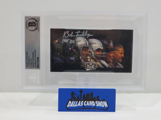 BOB LILLY SIGNED 1992 NFL EXPERIENCE SUPER BOWL VI BGS BAS SLAB DALLAS COWBOYS