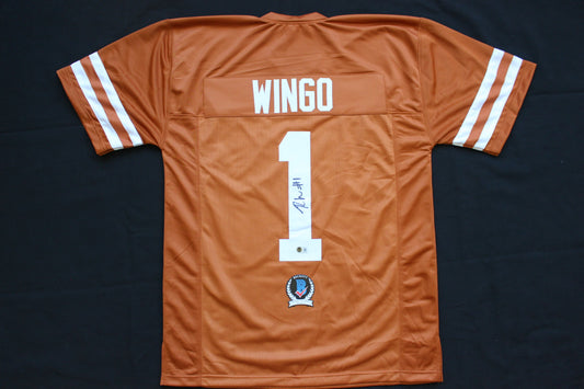 RYAN WINGO TEXAS UT LONGHORNS SIGNED BURNT ORANGE JERSEY BAS COA
