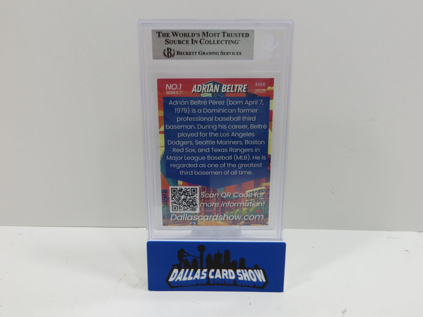 2025 MARCH DALLAS CARD SHOW SERIES 7 ADRIAN BELTRE BAS AUTO