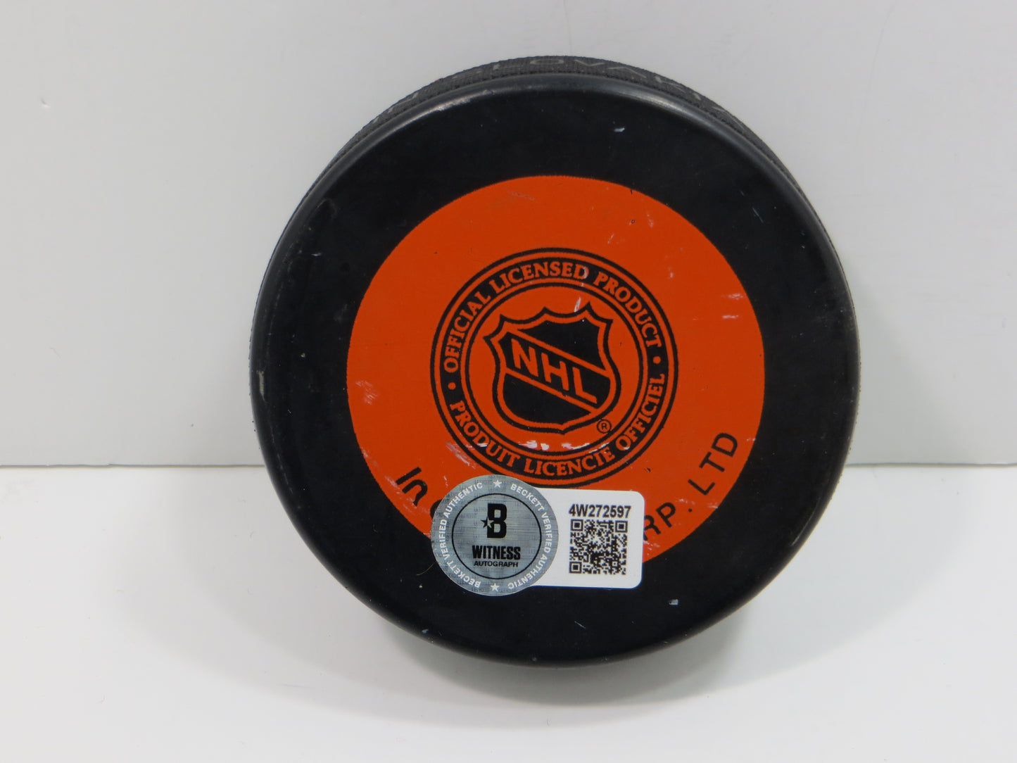 MIKE MODANO DALLAS STARS SIGNED HOCKEY PUCK Minn North Stars Red Wings BAS