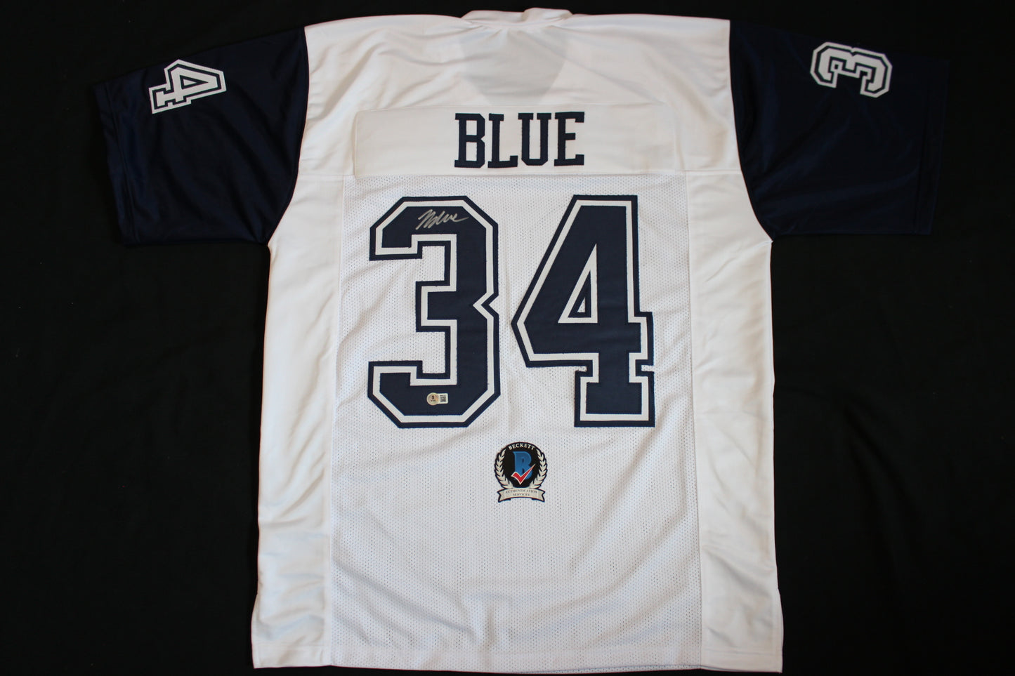 JAYDON BLUE DALLAS COWBOYS SIGNED ALT FOOTBALL JERSEY UT Longhorns BAS COA