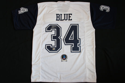 JAYDON BLUE DALLAS COWBOYS SIGNED ALT FOOTBALL JERSEY UT Longhorns BAS COA