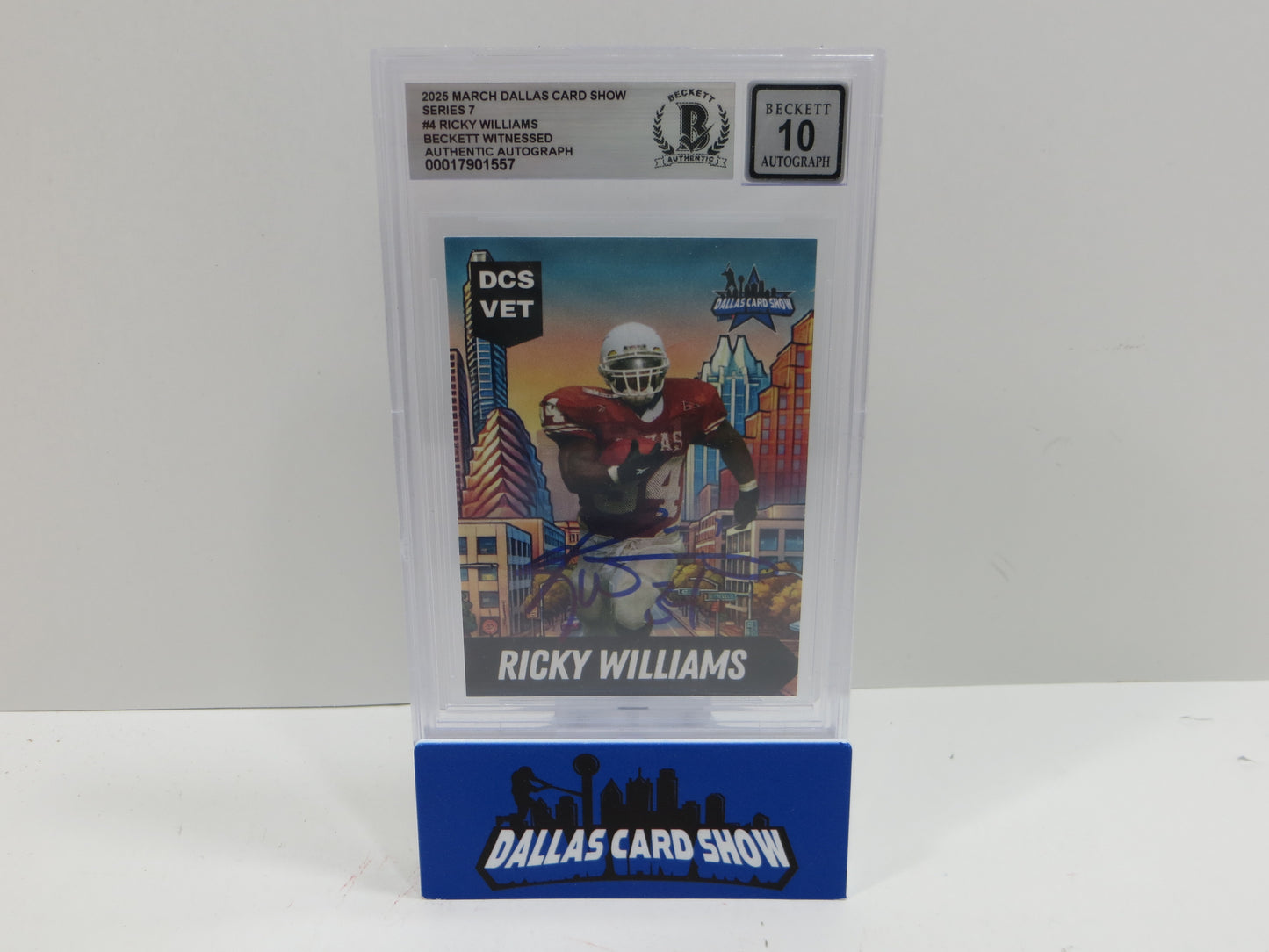 2025 MARCH DALLAS CARD SHOW SERIES 7 RICKY WILLIAMS BAS AUTO