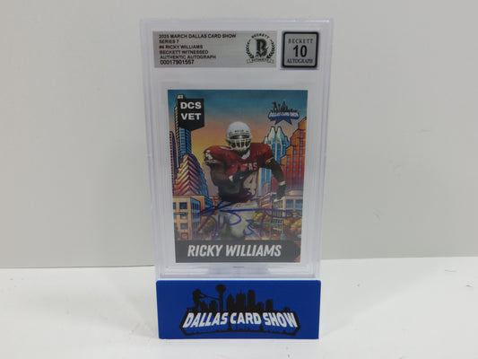 2025 MARCH DALLAS CARD SHOW SERIES 7 RICKY WILLIAMS BAS AUTO