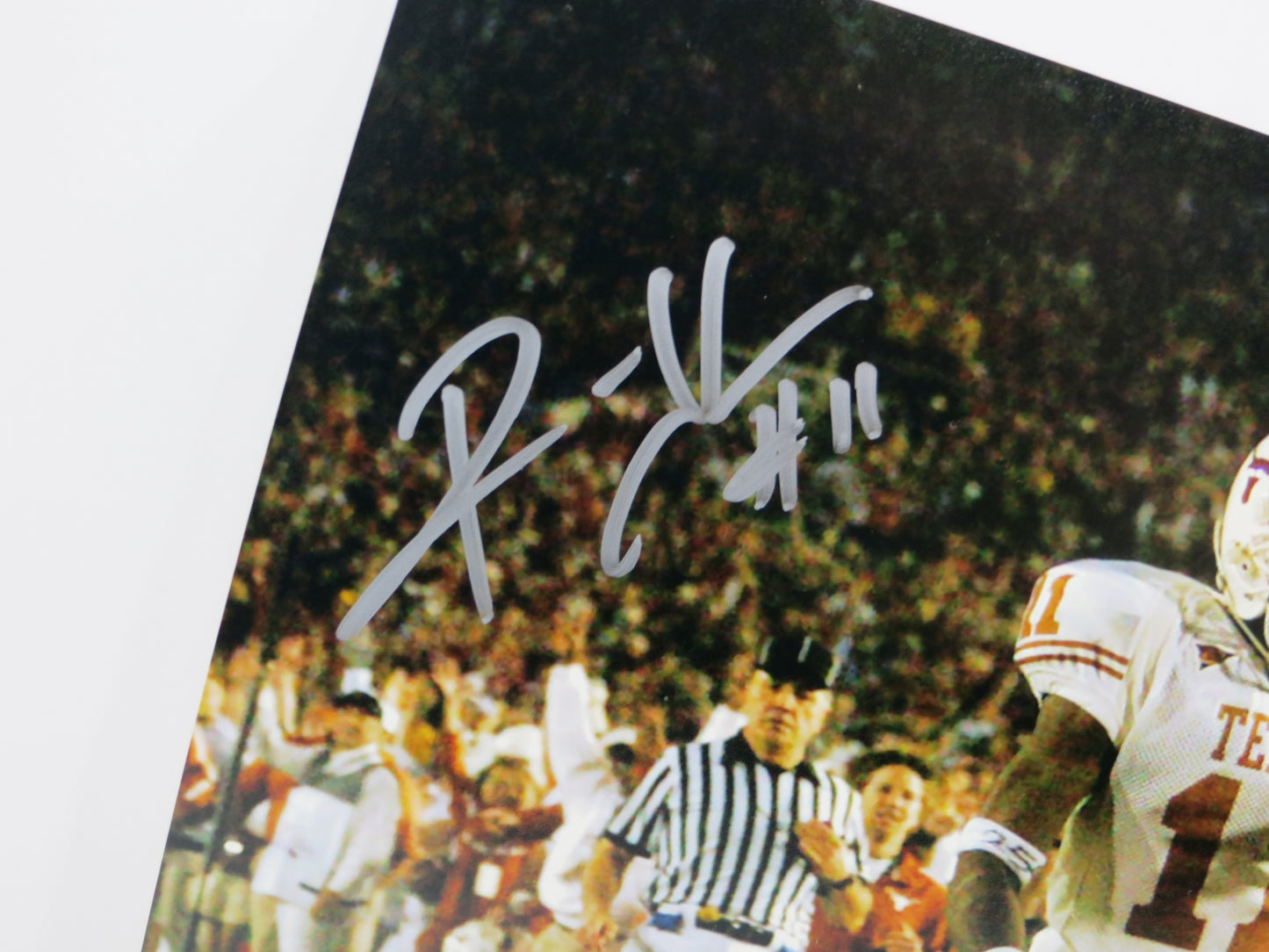 RAMONCE TAYLOR TEXAS LONGHORNS SIGNED 8x10 PHOTO TD Nat Champs BAS