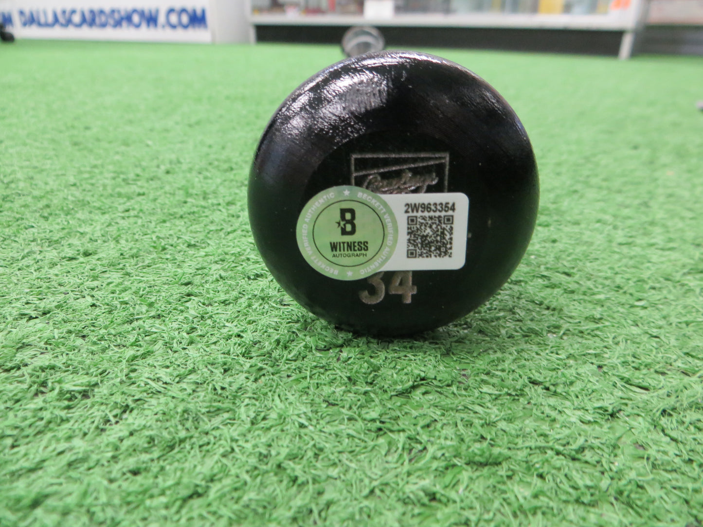 SEBASTIAN WALCOTT TEXAS RANGERS SIGNED BLACK RAWLINGS BASEBALL BAT BAS