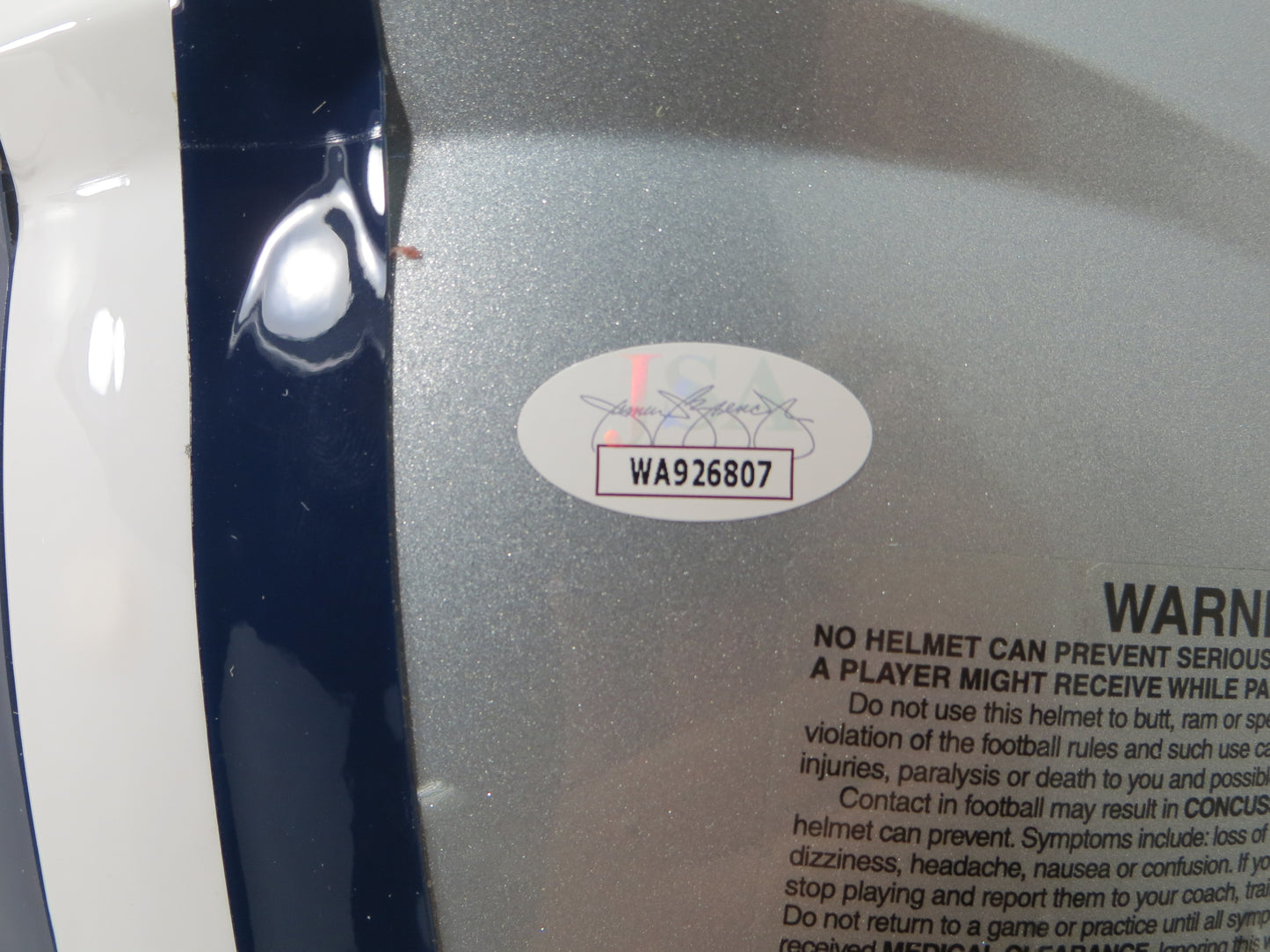 TONY DORSETT SIGNED DALLAS COWBOYS RIDDELL F/S Authentic HELMET w/4 INSCs JSA