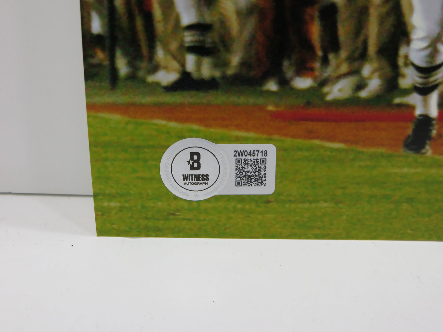 RAMONCE TAYLOR TEXAS LONGHORNS SIGNED 8x10 PHOTO TD Nat Champs BAS