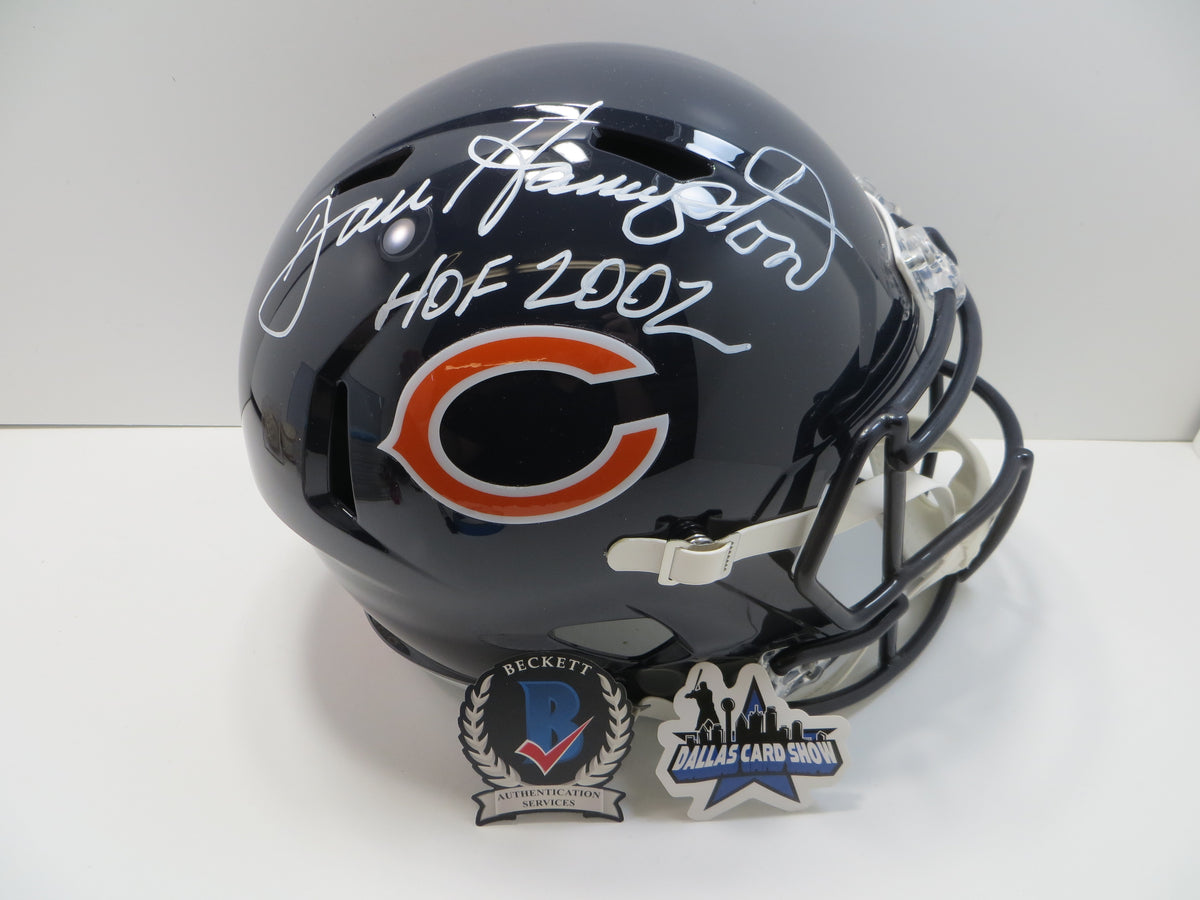 DAN HAMPTON CHICAGO BEARS SIGNED Riddell SPEED FULL SIZE HELMET w/HOF 2002 BAS