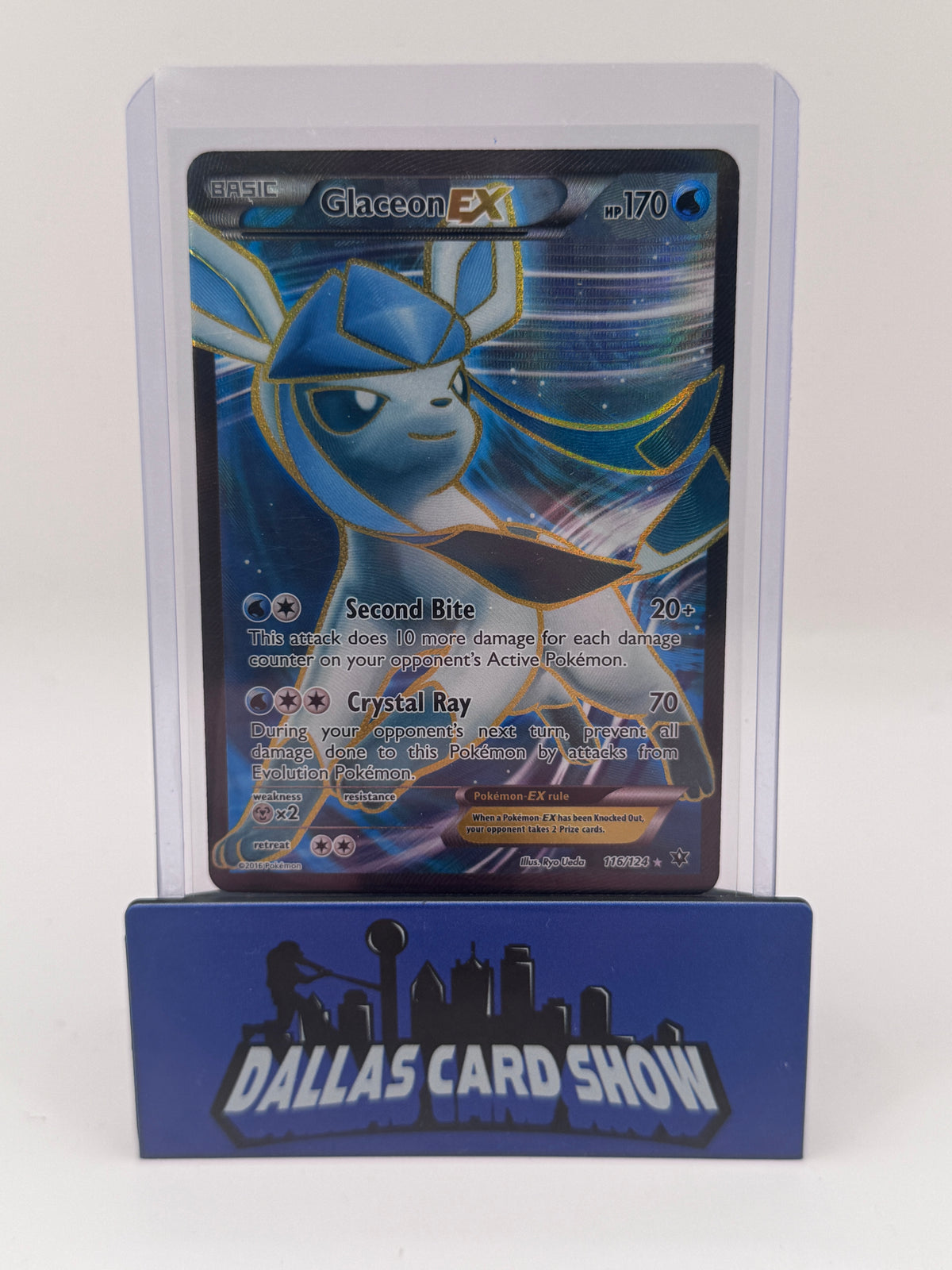 2016 Pokemon - Glaceon EX (Full Art) - 116/124 Fates Collide NM