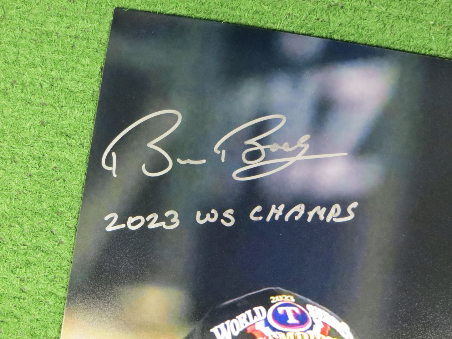 BRUCE BOCHY Texas Rangers SIGNED World Champs 16x20 PHOTO w/2023WSChamps JSA
