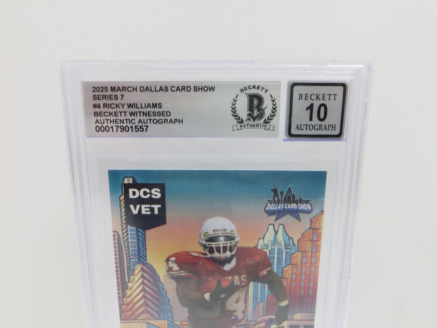2025 MARCH DALLAS CARD SHOW SERIES 7 RICKY WILLIAMS BAS AUTO