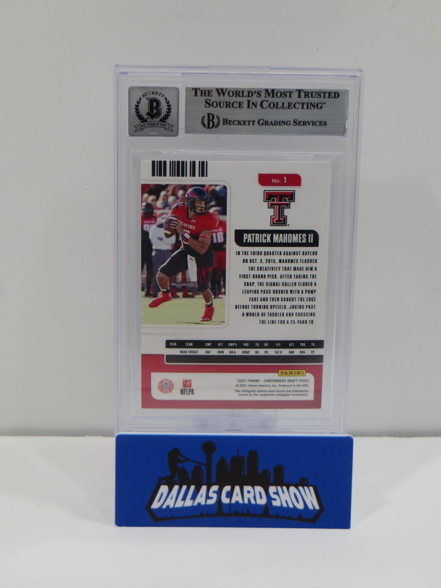 PAT MAHOMES SR SIGNED 2021 Contenders DraftPicks BGS BAS SLAB w/Who'sYourDaddy AUTO 10