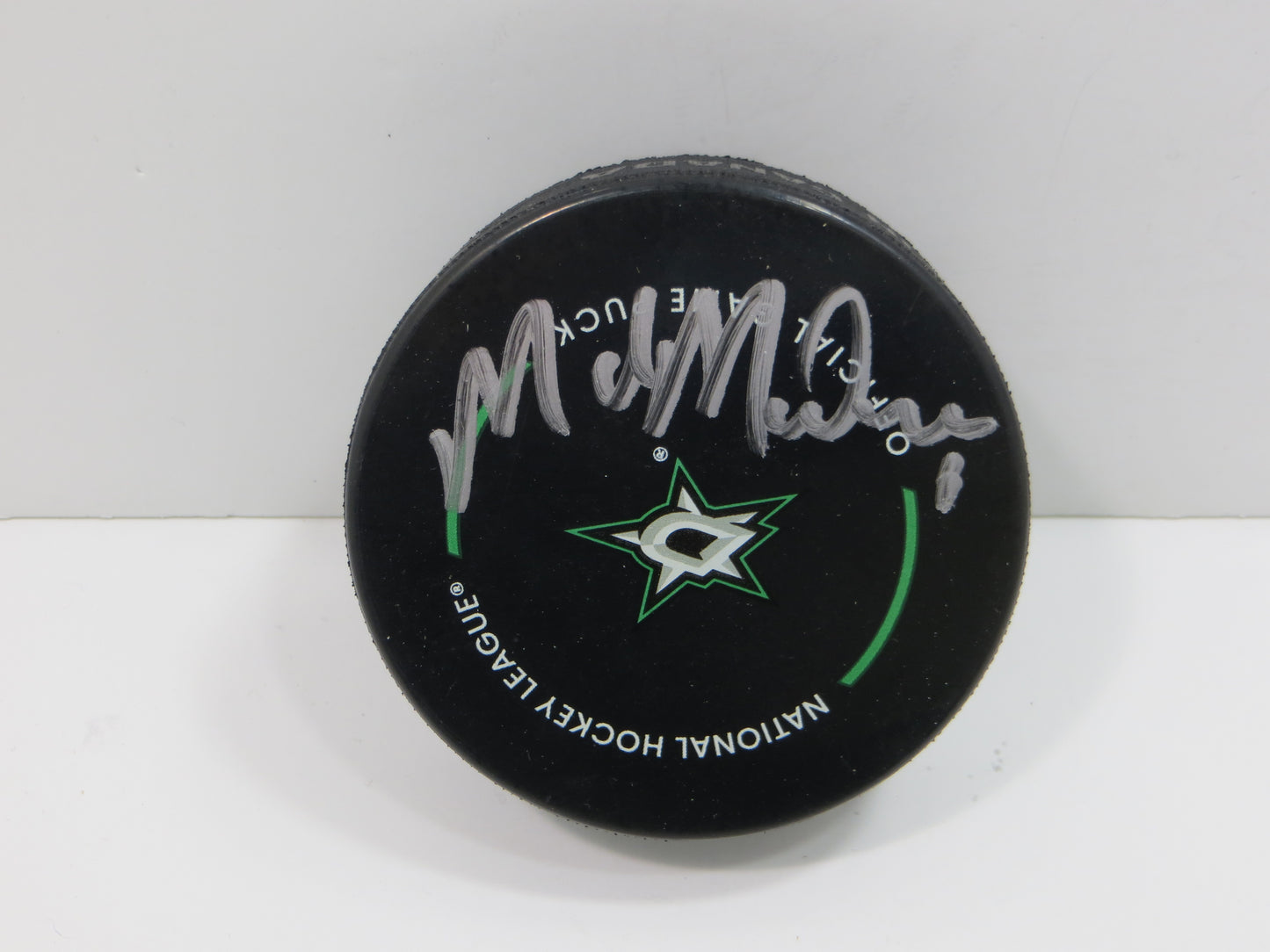 MIKE MODANO DALLAS STARS SIGNED AUTHENTIC OFFICIAL HOCKEY PUCK BAS COA