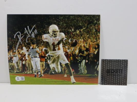 RAMONCE TAYLOR TEXAS LONGHORNS SIGNED 8x10 PHOTO TD Nat Champs BAS
