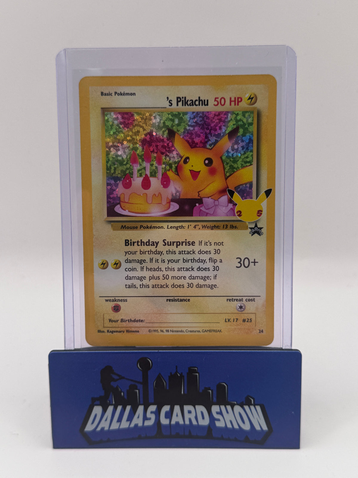 2021 Pokemon - _____'s Pikachu (Birthday Pikachu) - #24 Celebrations Classic Collection NM