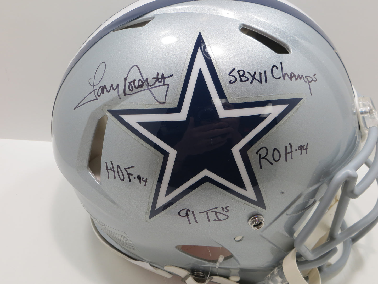 TONY DORSETT SIGNED DALLAS COWBOYS RIDDELL F/S Authentic HELMET w/4 INSCs JSA