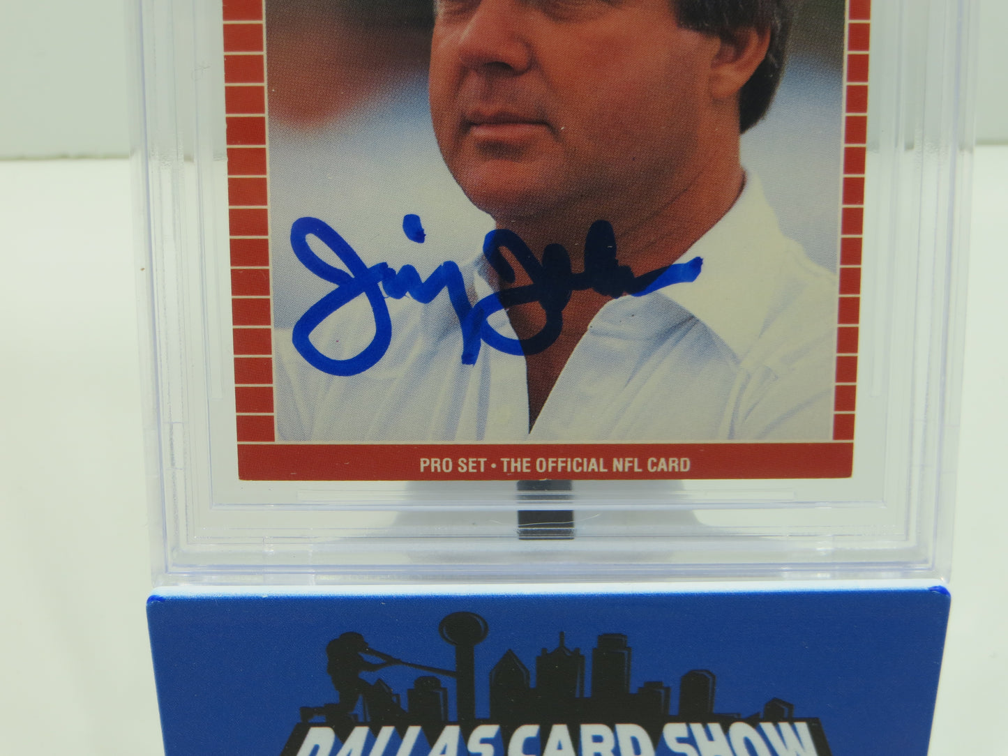 JIMMY JOHNSON DALLAS COWBOYS SIGNED 1989 PRO SET #98 BAS BGS SLAB AUTO 10