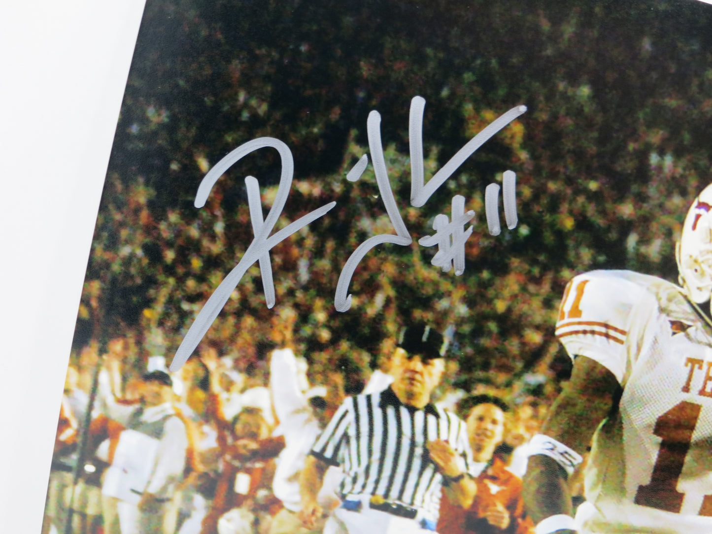 RAMONCE TAYLOR TEXAS LONGHORNS SIGNED 8x10 PHOTO TD Nat Champs BAS