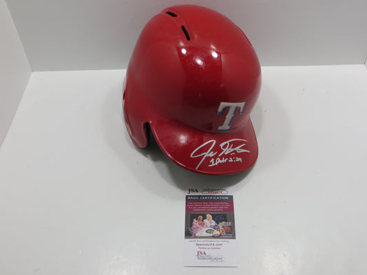 JOSH HAMILTON TEXAS RANGERS SIGNED GAME USED F/S BATTING HELMET JSA MLB