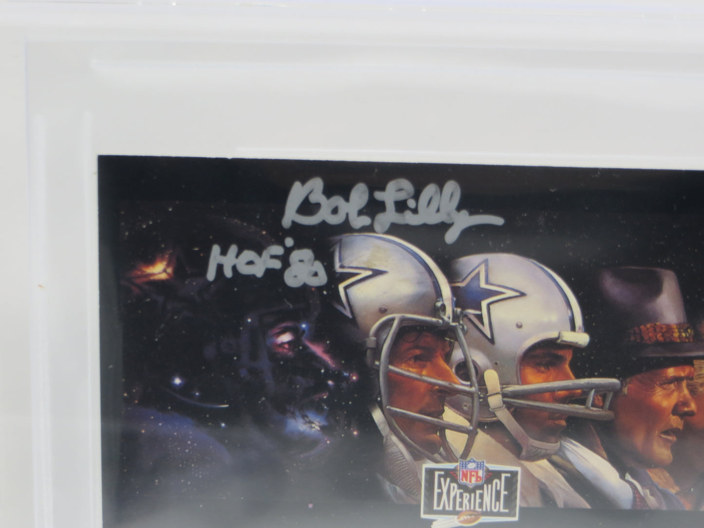 BOB LILLY SIGNED 1992 NFL EXPERIENCE SUPER BOWL VI BGS BAS SLAB DALLAS COWBOYS