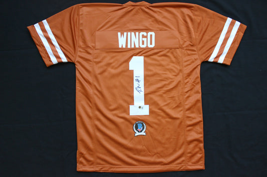 RYAN WINGO TEXAS UT LONGHORNS SIGNED BURNT ORANGE JERSEY BAS COA